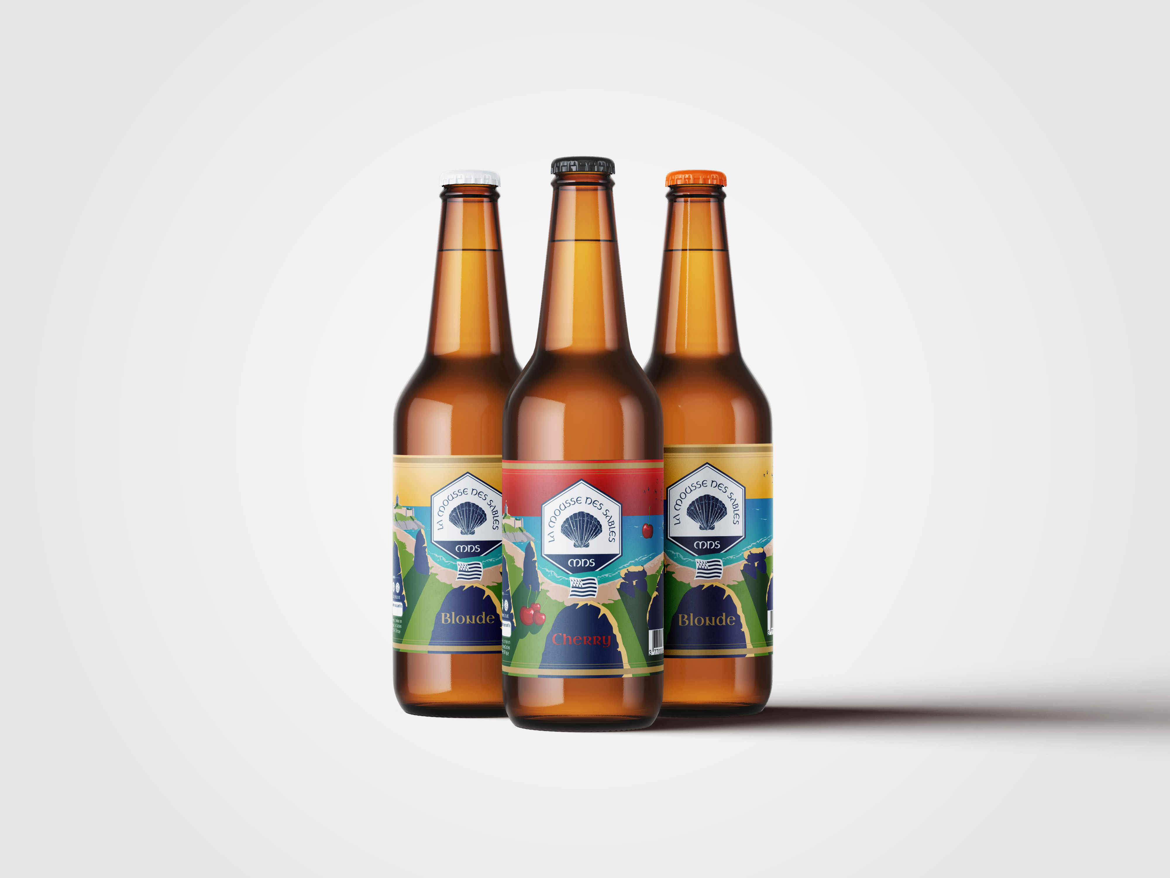Craft Beer Label Design – La Mousse des Sables alcohol artisan beer beer label beverage brand identity branding branding design craft beer creative graphic design illustration label design logo packaging packaging design product design typography vector visual identity