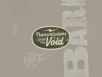 Transmissions from the Void branding logo organic paper retro section id