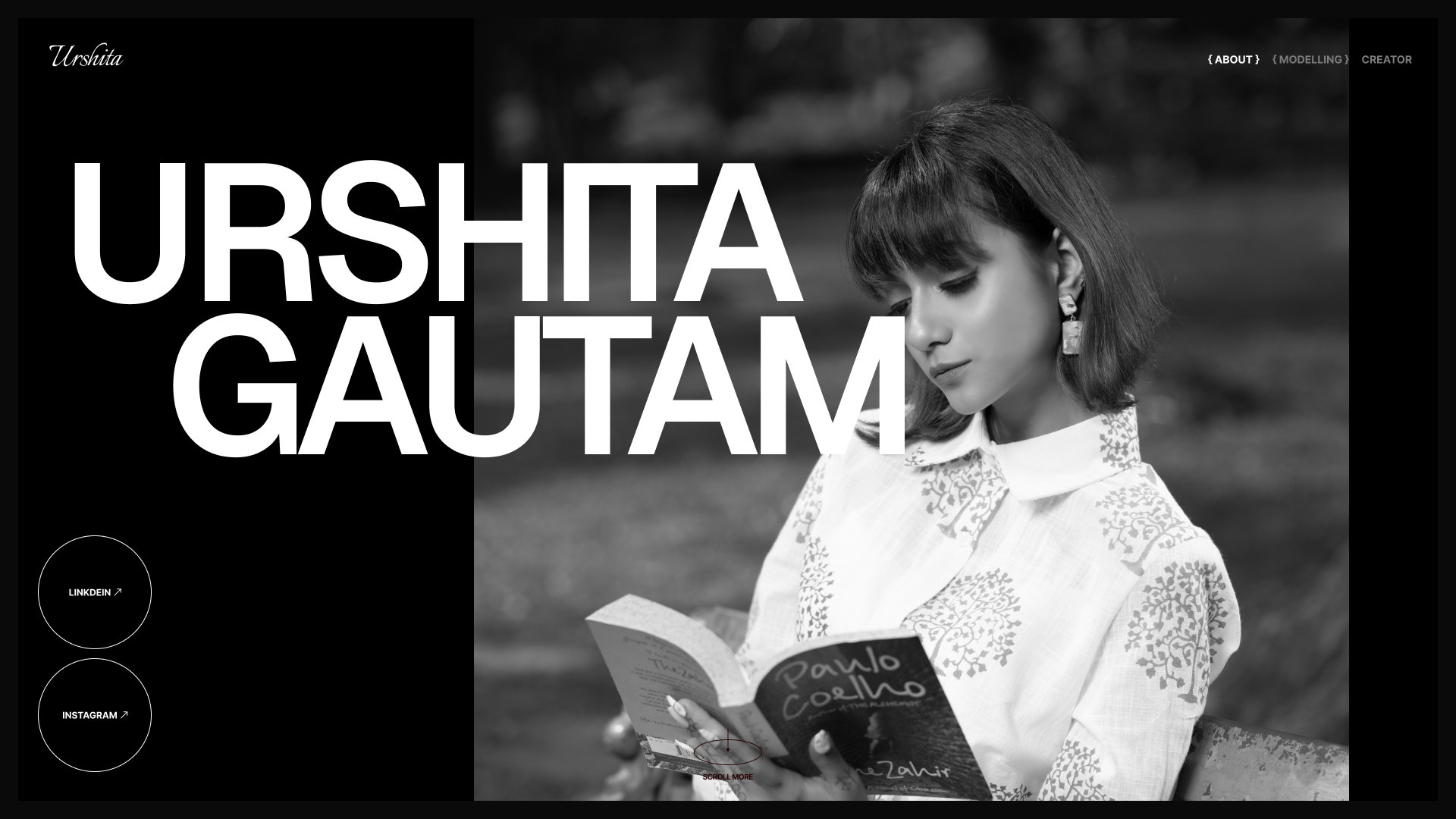 Urshita — A Digital Fashion Portfolio Experience delhi fashionmodel interactiveweb logo luxurybranding motion graphics ndiandesign ui webdesign