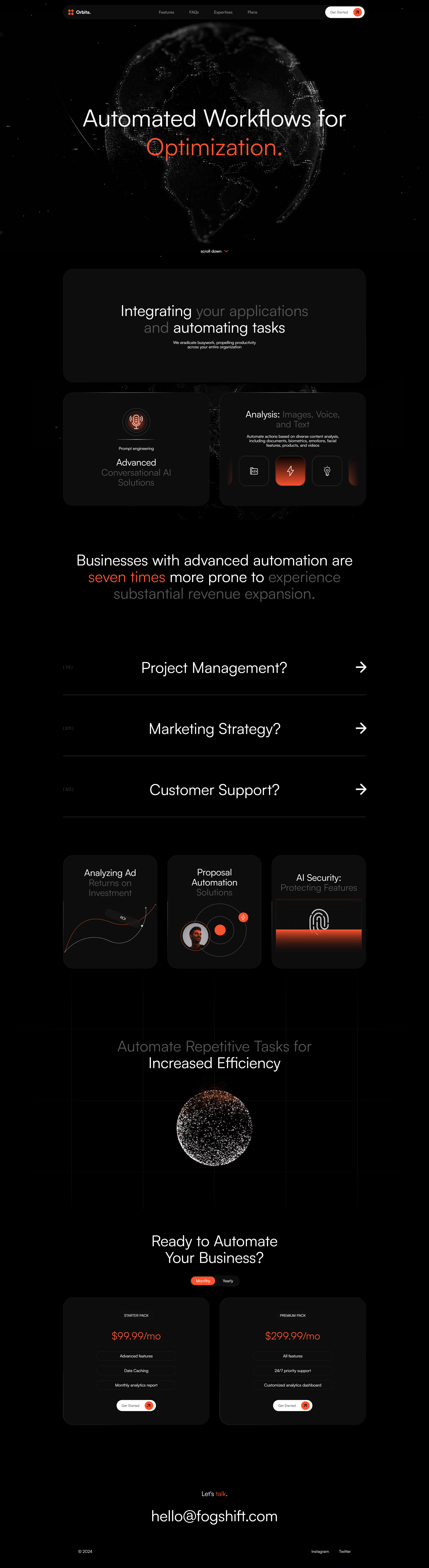 ORBITA SAAS - Modern SaaS Homepages design framer framer website site ui ui design website
