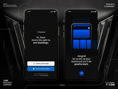 Resboard Mobile App app design ui uiux