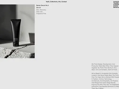 Luxury Skincare E-commerce Experience beauty product branding design clean design ecommerce design editorial layout grid layout luxury design minimal ui minimalism modern web design monochrome design neutral palette premium aesthetic product page product photography product showcase skincare website typography design visual hierarchy whitespace design