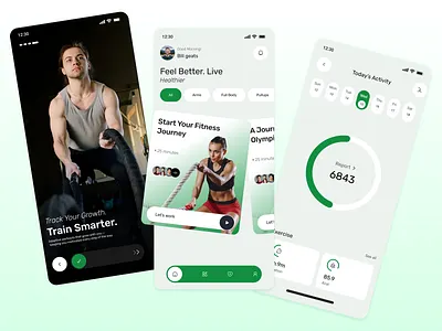 AI-Powered Health & Fitness Tracker App app deisgn mobile app modern ui ui deisgn uiux design user experience user interface ux deisng