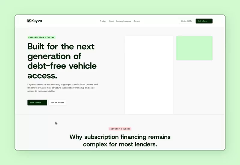 Example of Keyvo Website