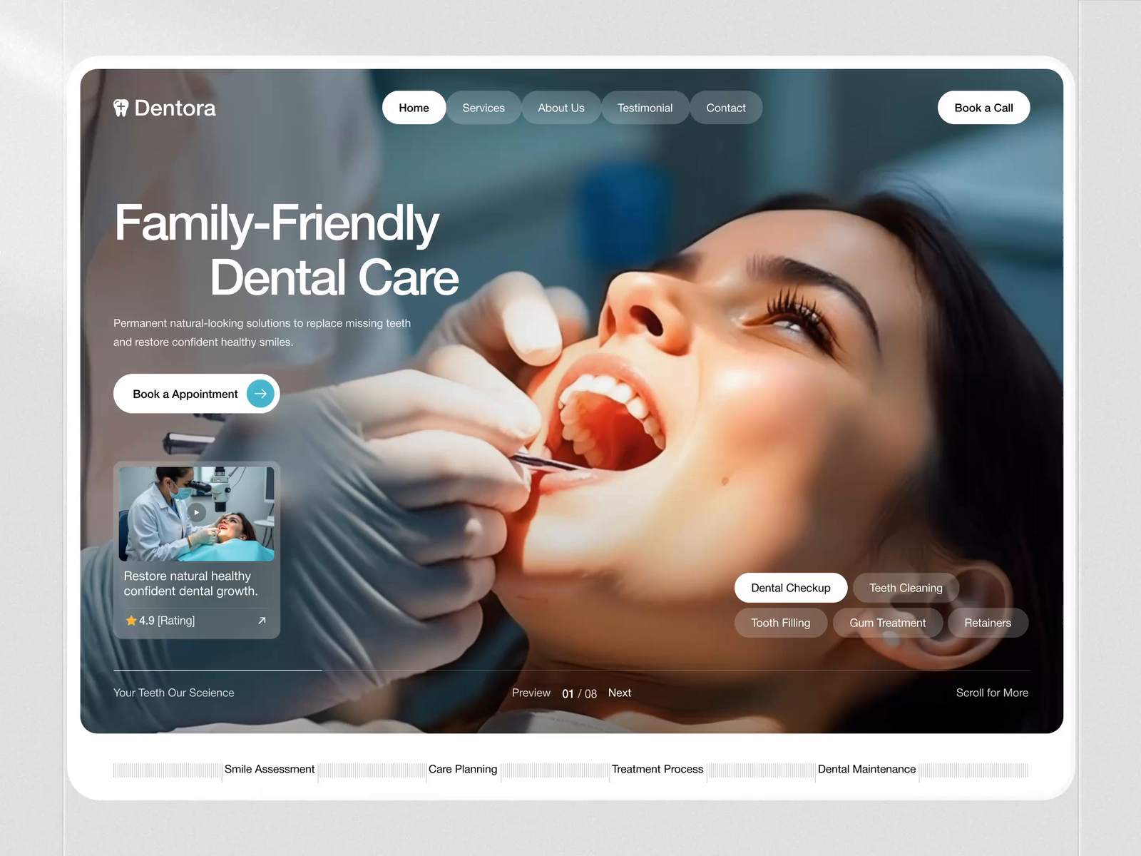 Example of Website UI Design Concept (6 Subpages)