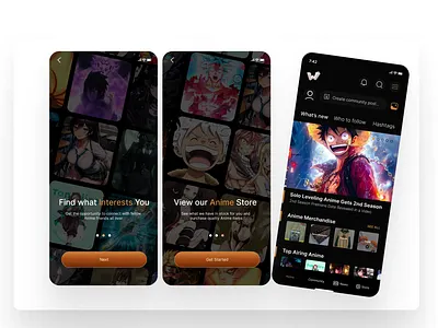 Weeb Splash screen design typography ui uiux ux