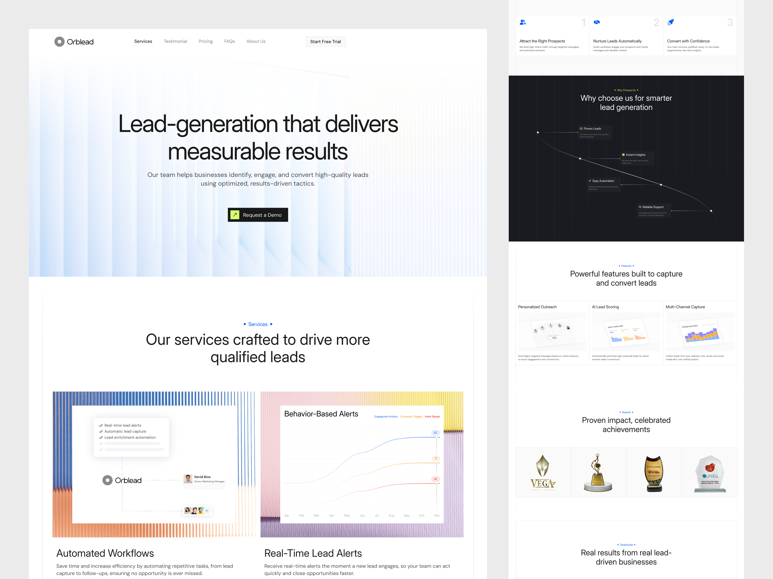Example of Service Page - Lead-Generation Website