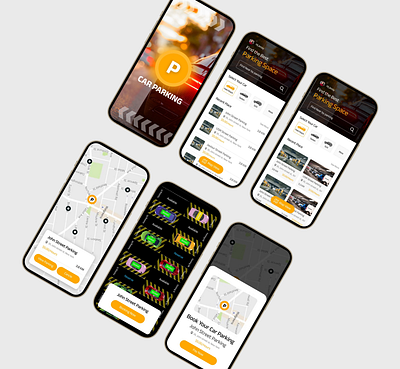 Car Space Parking Mobile App branding design design app figma graphic design logo mobile app ui ux vector