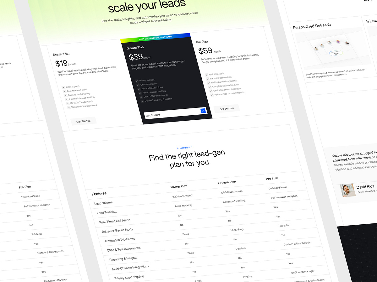 Pricing Page - Lead-Generation Website Image 4