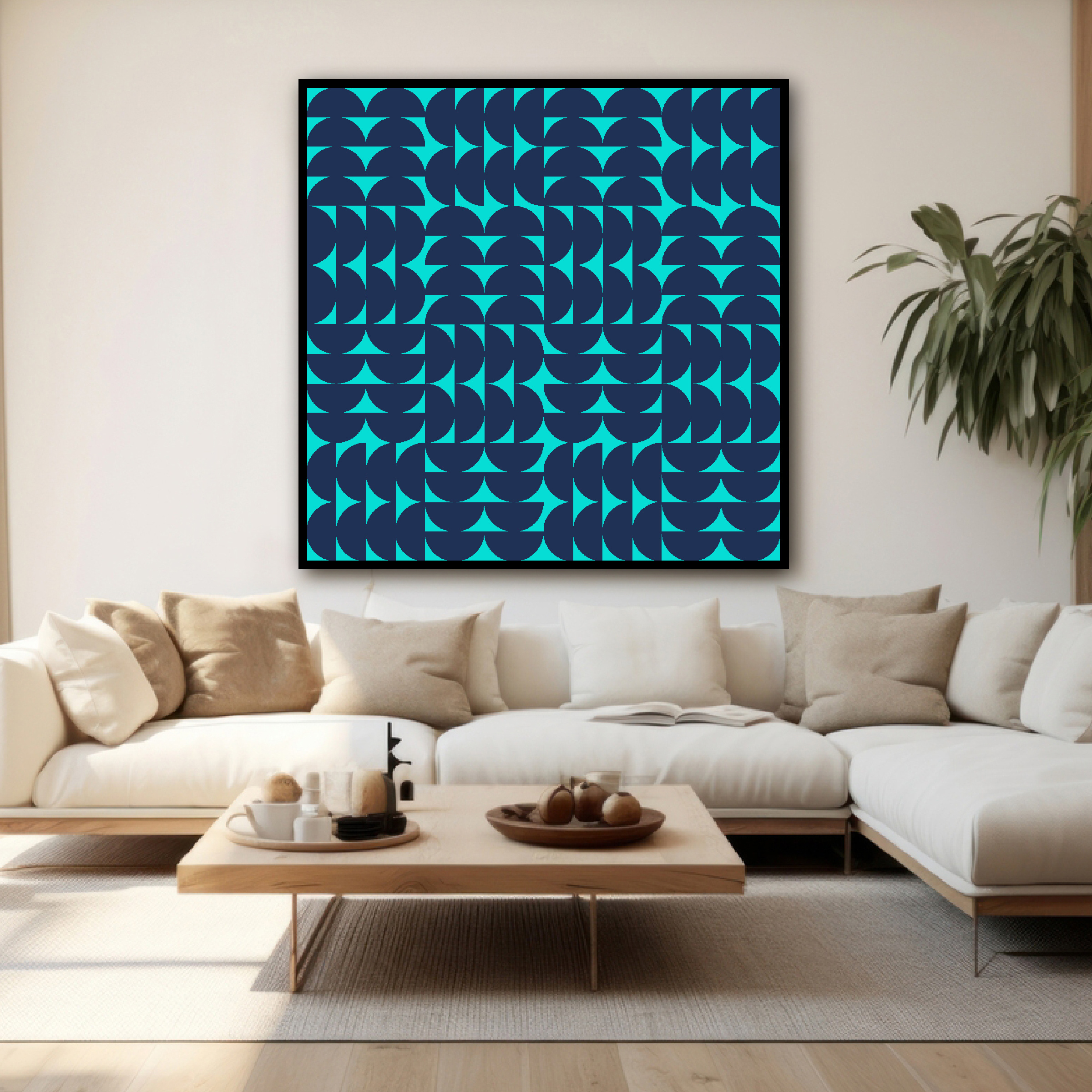Doc Labs - Geometric Art - Circles - Green/Blue abstract art art gallery circles circular contemporary art design digital art geometric geometric art geometric background geometric pattern illustration minimalist art vector design wall art