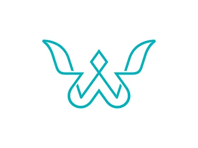 Letter W Butterfly Logo Luxury Boutique Branding for sale better boutique butterfly buy cosmetics for sale healthcare letter logo luxury premade purchase ready made spa transformation w wellness
