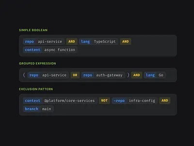Boolean Query Composition builder dev dev tools graphic design query ui ux visual