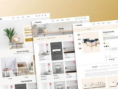 Furniro Furniture Website UI Design | Modern & Luxury clean design design inspiration digital design ecommerce design figma furniture website home decor interior design landing page minimal design modern ui online store product design ui design uiux user experience user interface ux design web design website ui