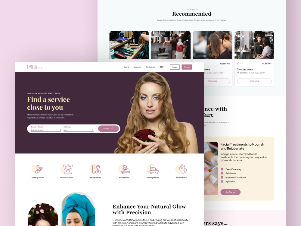 Example of Custom& Professional Website UI Design