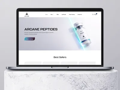 Arcane Peptides - peptides e-commerce website design biotech clean design healthcare laboratory peptides product design responsive design science ui usability user experience ux web design website woocommerce wordpress
