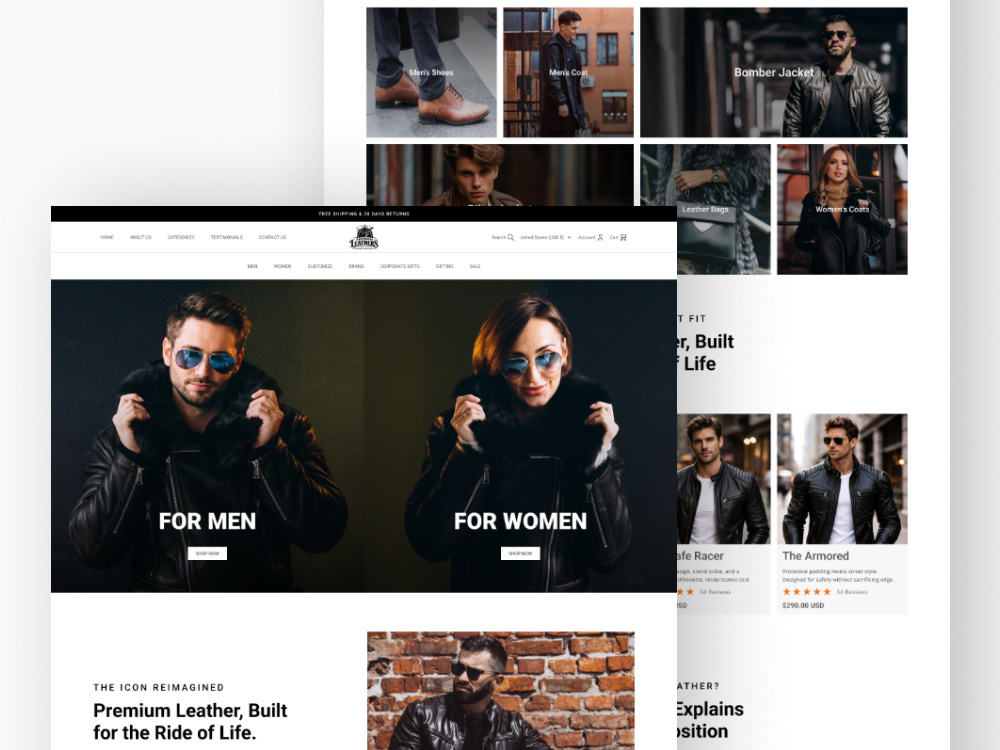 Example of Custom& Professional Website UI Design