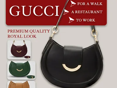 Luxury Fashion Brand Ad Design - Gucci Edition branding graphic design gucci luxury fashion premium quality product branding social media design