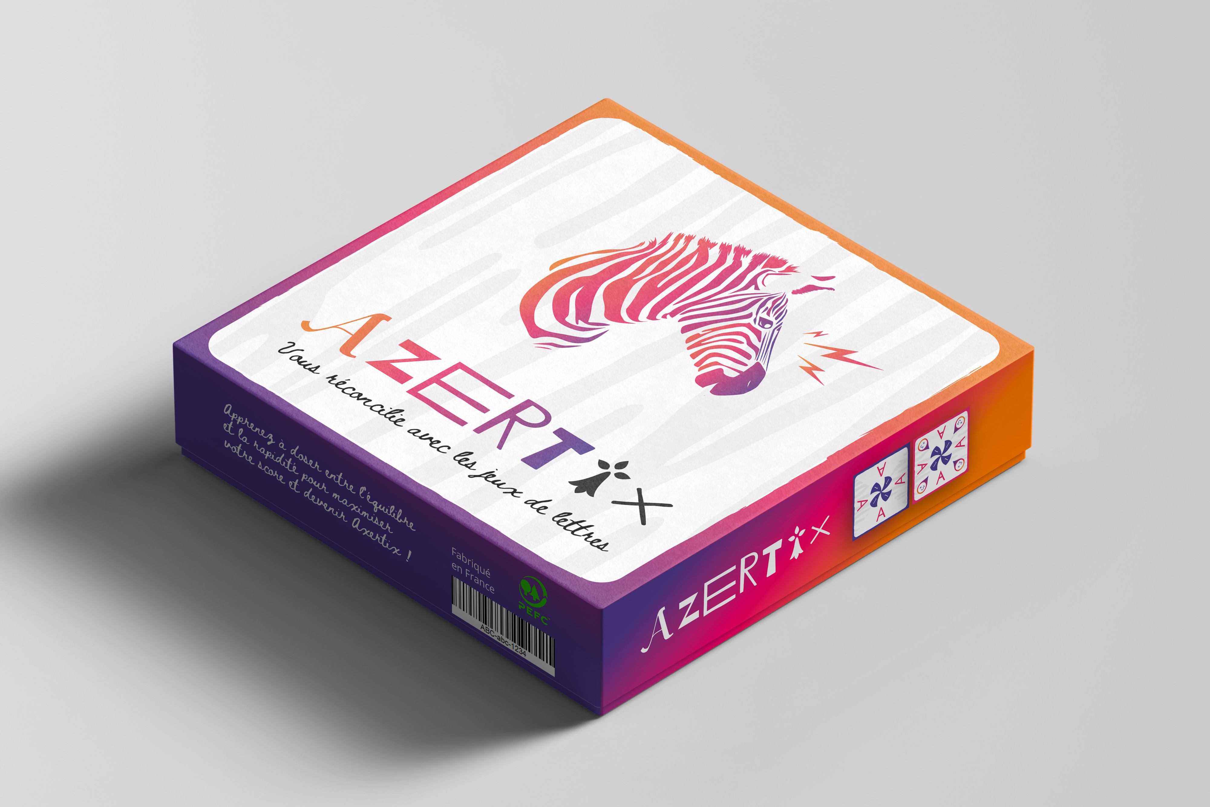 Board Game Design – Azertix (Branding & Packaging) board game brand identity branding card game cards colorful creative design fun game game design graphic design identity illustration logo packaging packaging design print design product design typography
