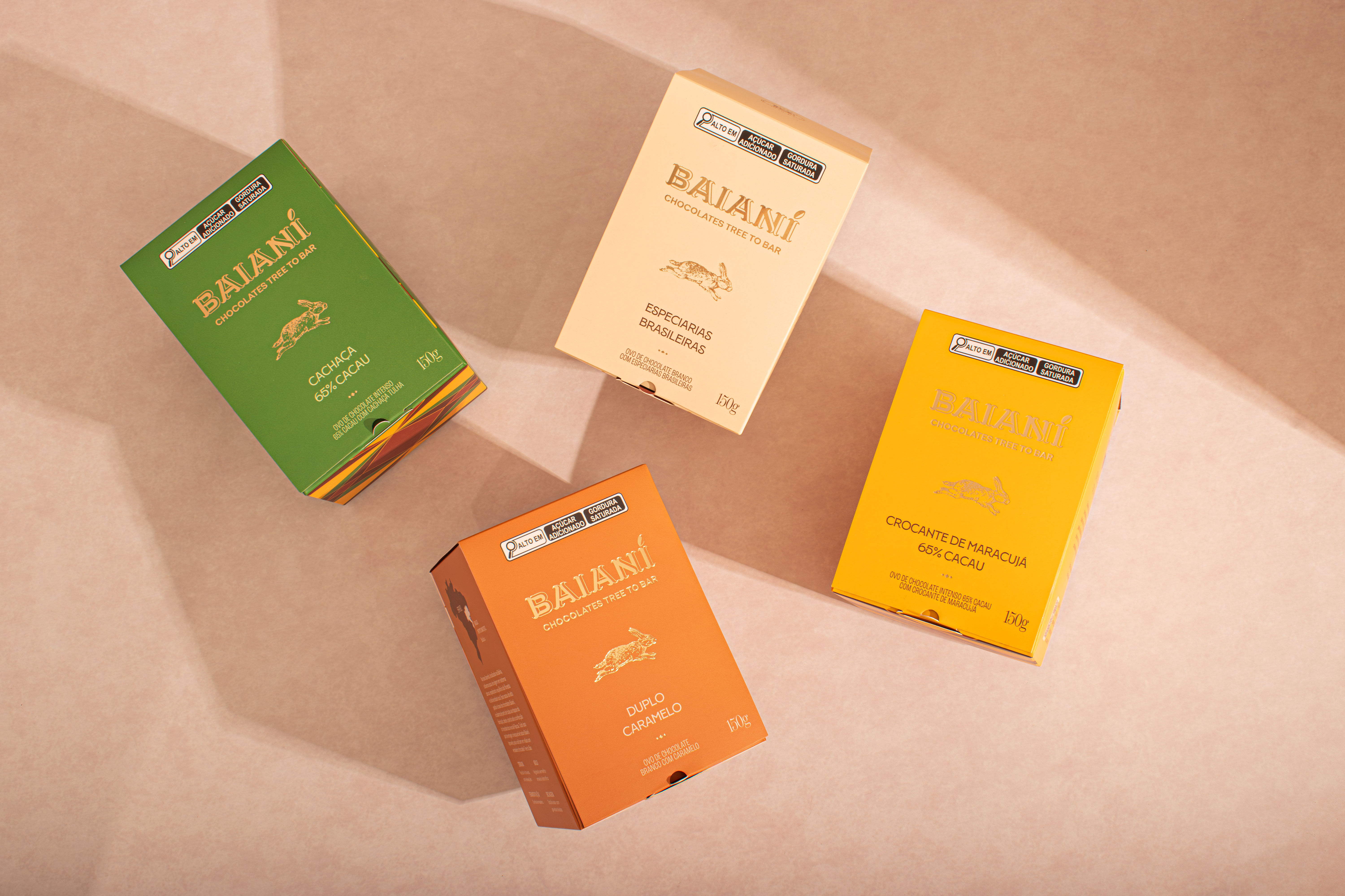 Baianí Bean to Bar Chocolate Packaging artisanal bean to bar box branding cacao chocolate easter graphic design packaging premium tree to bar