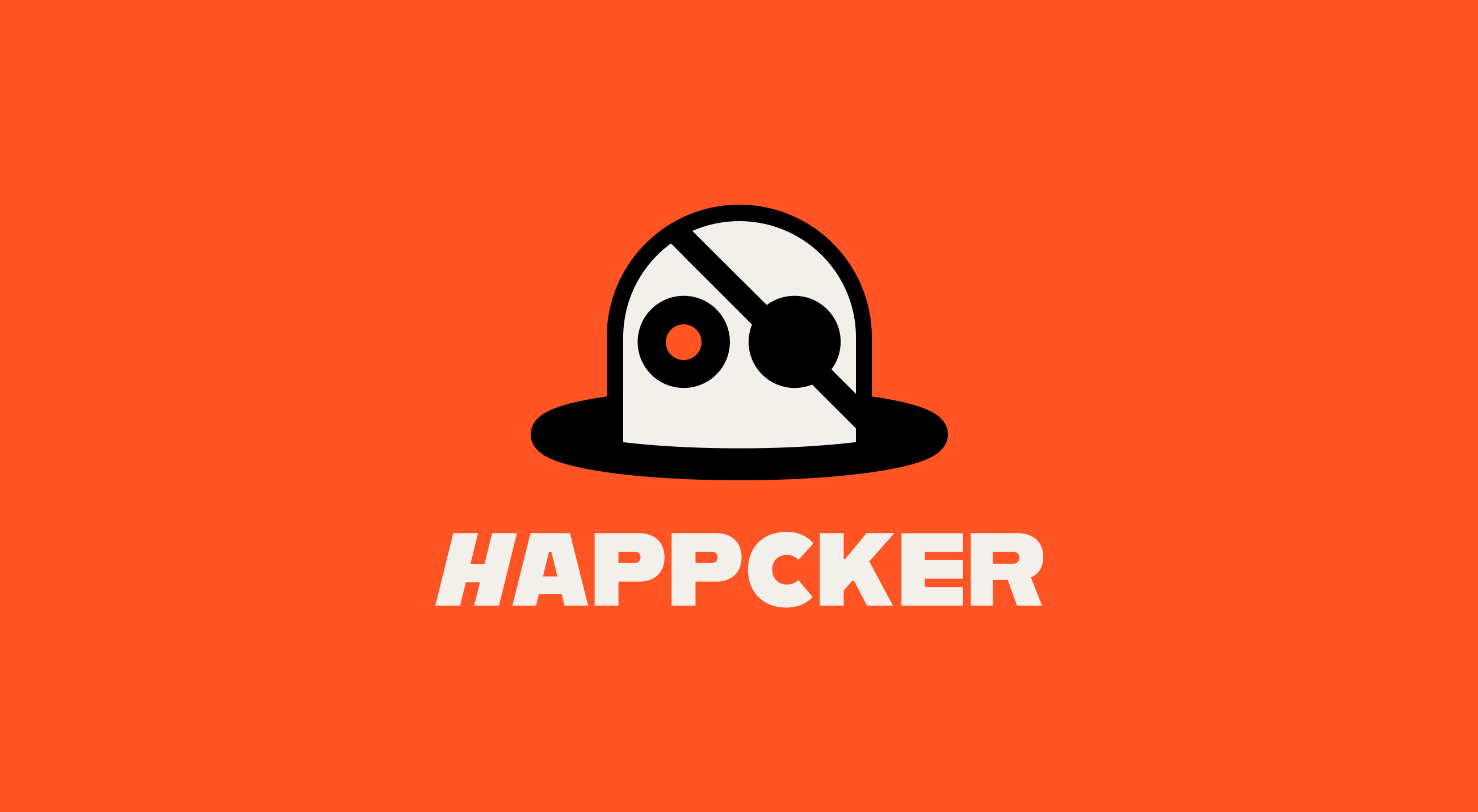 Happcker Logo Design branding ghost hacker logo tech web white hat