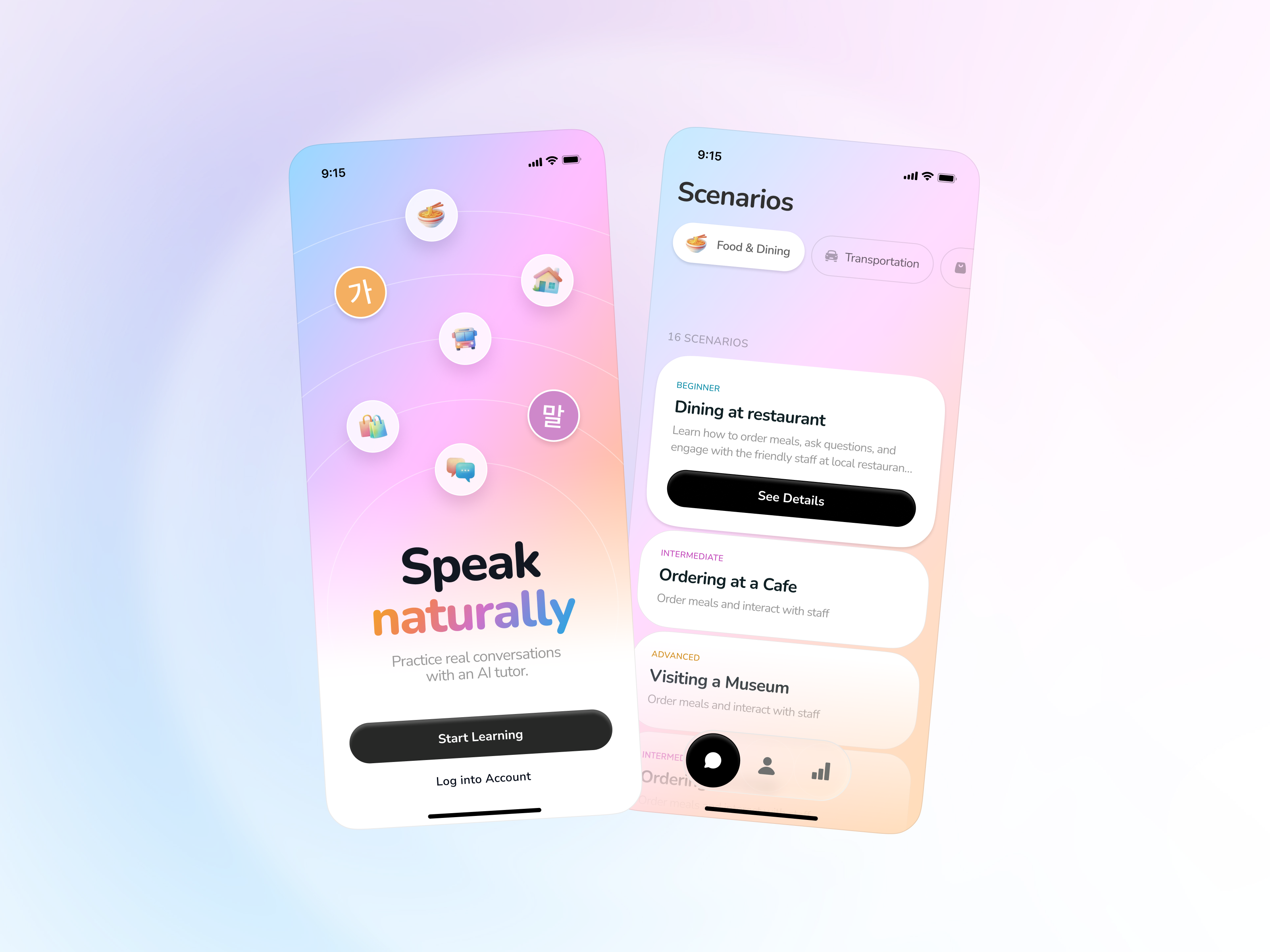 AI tutoring mobile app to learn languages ai ai tutor artificial intelligence chatbot deep learning e learning education edutech languages learn learn korean learning machine learning mobile mobile app online course tutor