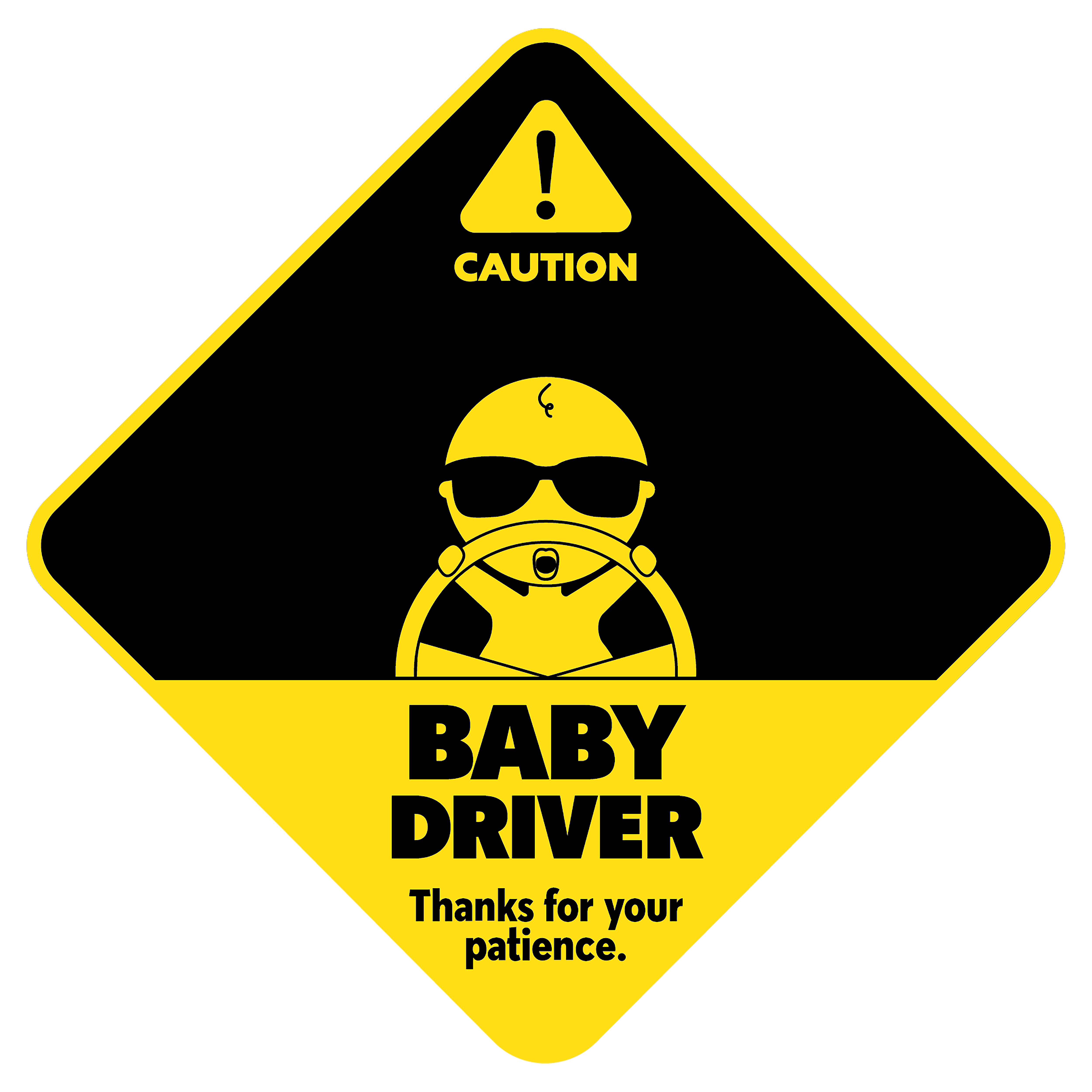 Baby Driver Sticker baby driving funny graphic design label sticker