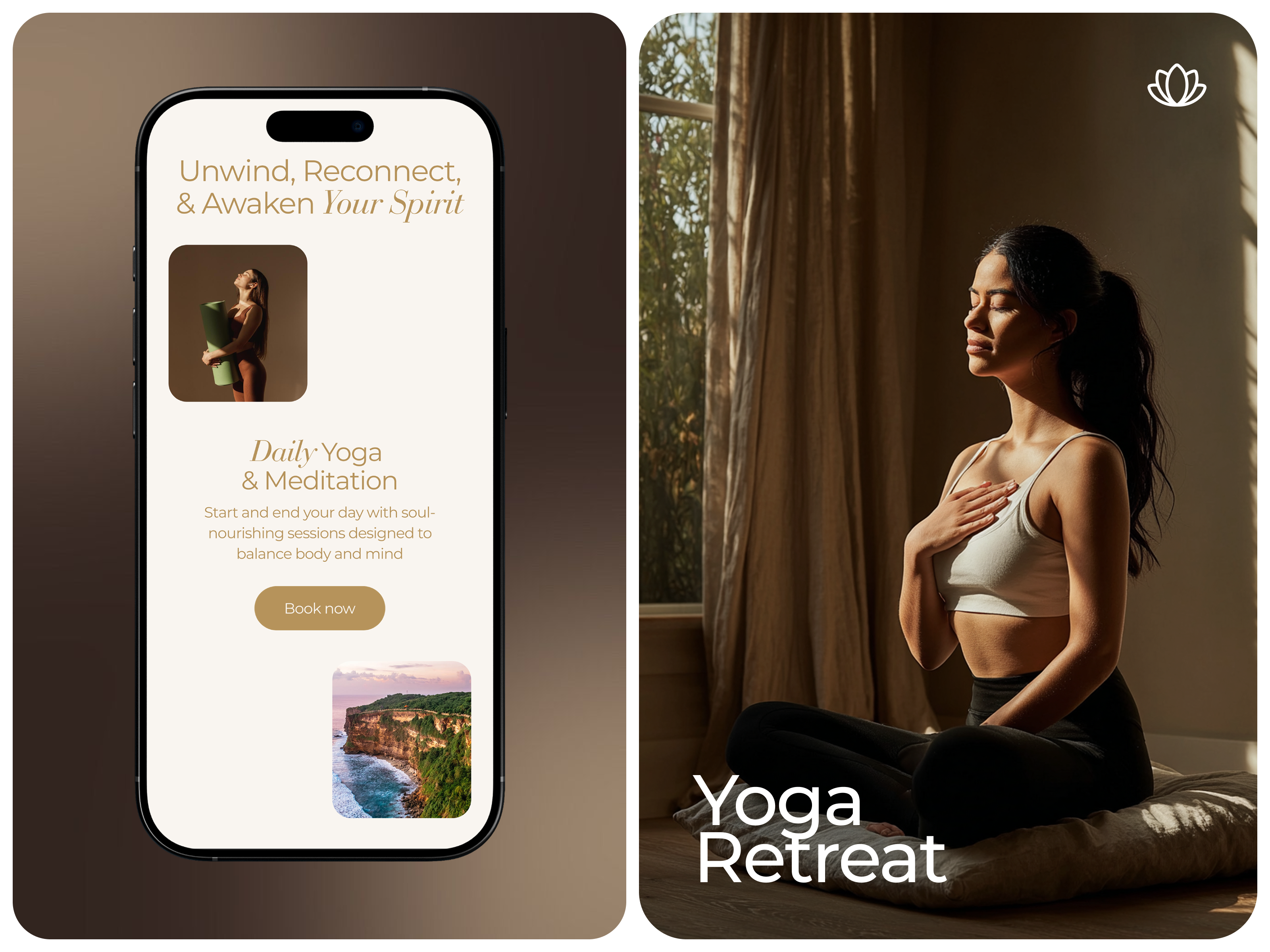 Yogi Times | Mindfulness & Yoga Retreat Mobile UI ai b2b figma framer landing page redesign responsive design saas startup ui ux webdesign webflow website website design wordpress