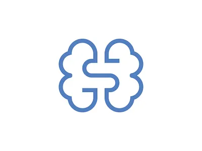 modern Letter S Brain Logo abstract alphabet brain care charity consulting creative health initial intelligence letter mark minimilist monogram monoline premade logos s smart tech thinking