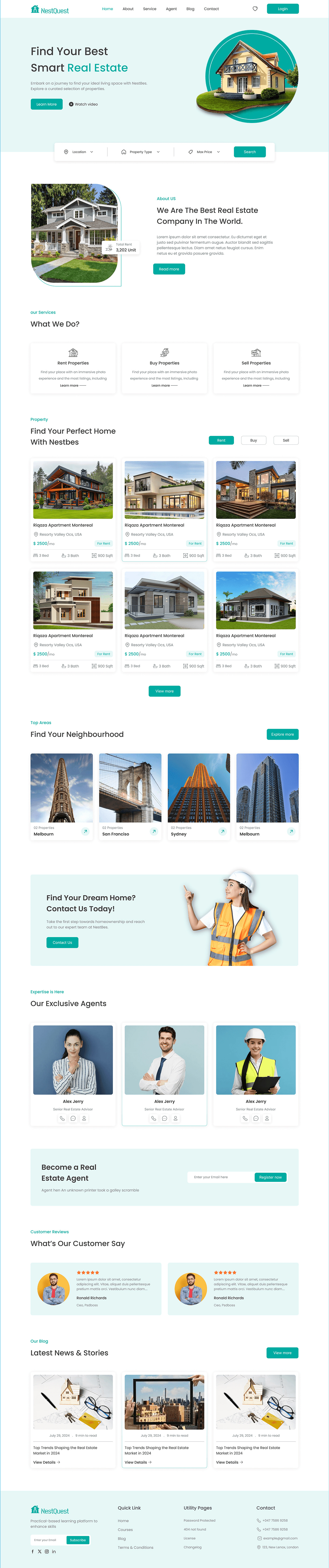 Real Estate UI graphic design uiux website design