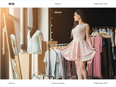 Daily_UI. Fashion Mirror app concept design figma minimal ui