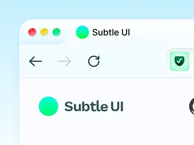 Subtle UI Browser Frame - Light Mode back browser design system gradient library light mode minimal open source refresh reload search shield simple subtle ui url ux