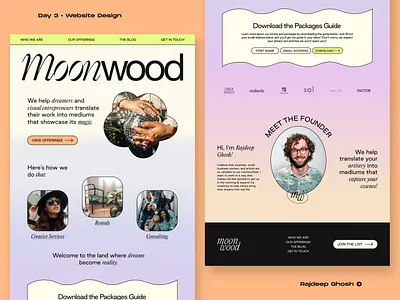 BuiLD 1.0 ~ Day 3 - Website Design adobe beginner branding brutalism build design designdrug dribbble figma minimal neubrutalism ui watchmegrow