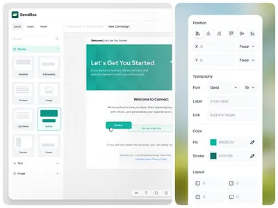 SendBox - Email Generator Dashboard crm dashboard dashboard design design email email editor email generator layer layout mail newsletter product design receipt saas send ui