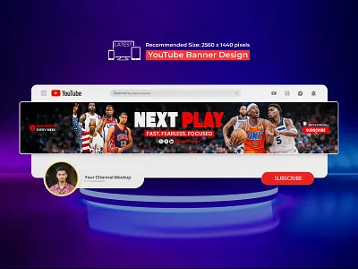Sports YouTube Banner Design | Modern Basketball Channel Art animation basketball basketball banner design branding channel art cover gaming banner design graphic design logo logo design modern youtube banner nba youtube banner photo sports sports graphics design sports youtube banne ui youtube banner design