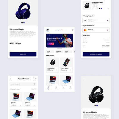 Asenjotechub app dashboard design ecommerce gadget marketplace product productdesign store ui uiux ux