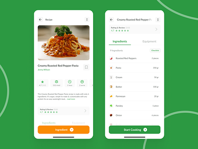 Cooking App app clean cooking design mobile app ui uidesign uiux