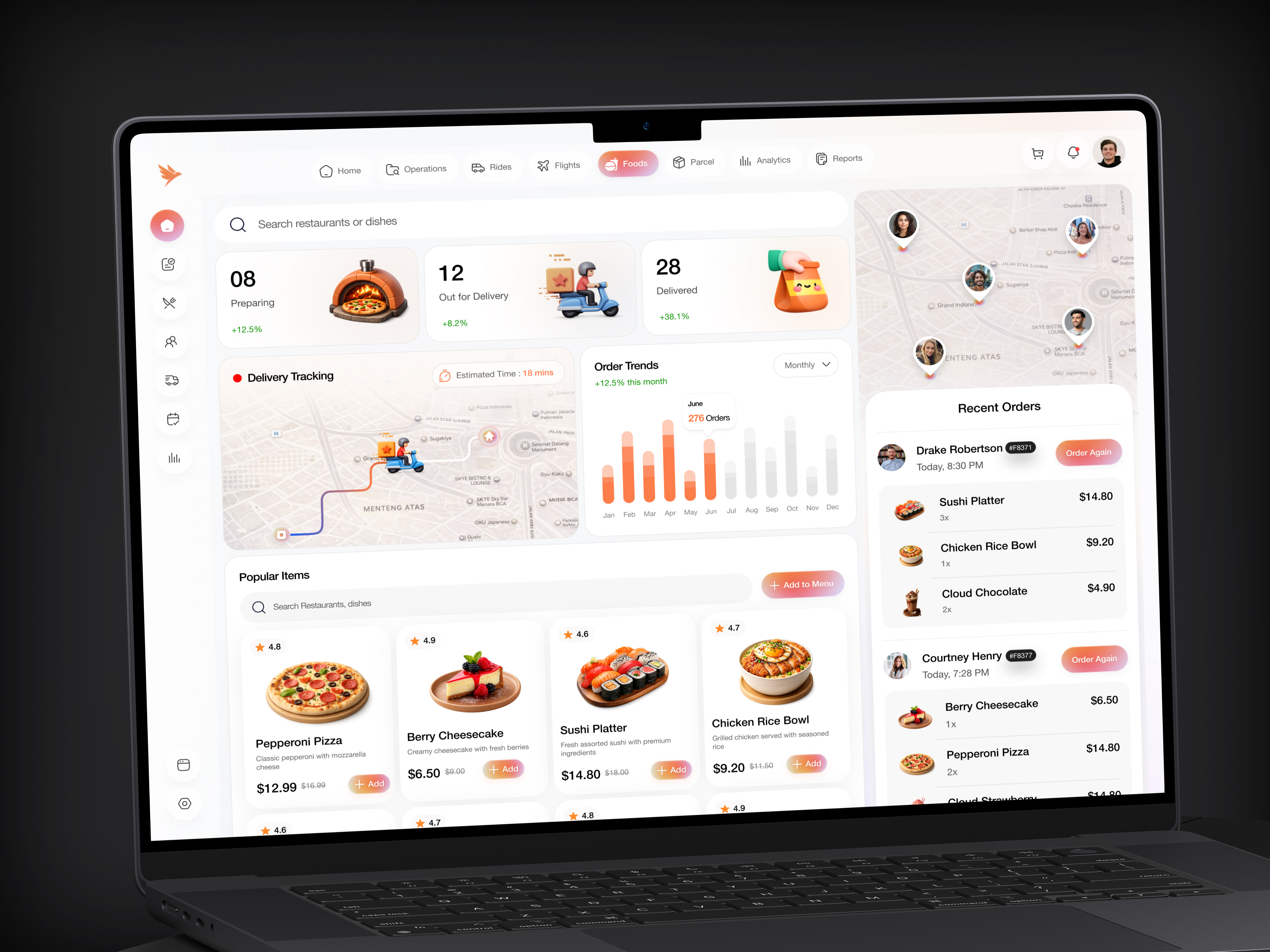 Example of Food Delivery App UI/UX Design