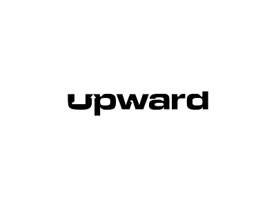 Upward Wordmark Logo arrow clean font graphic design growth lettering lettermark logo logo design logotype minimalist modern simple text text based typography up upward word wordmark