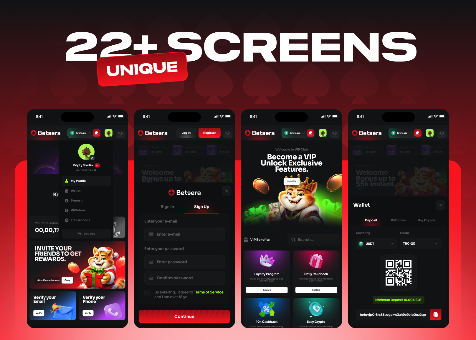 Casino - Mobile Screens bet betting betting design casino casino design casino gambling casino games casino platform casino ui casino website crypto casino gambling gaming igaming mobile casino online casino slots