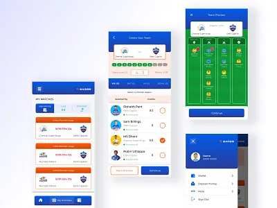 11 Gamer sports app app branding deposit design fantasy game logo minamal mobile money portfolio sports ui ux