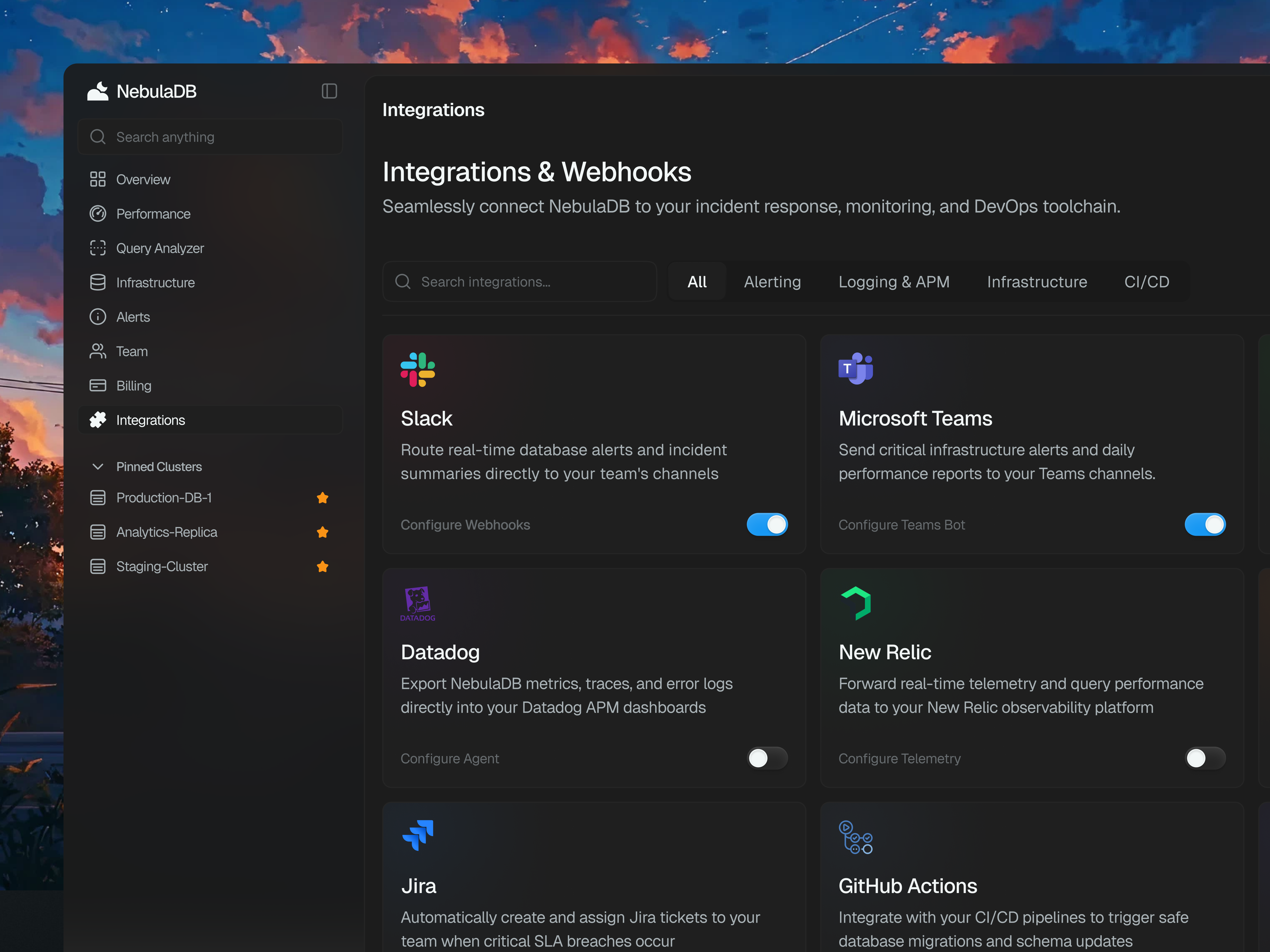 Integration Page app cansaas clean crm dashboard dashboard design integration integrations integrations design integrations page interaction design minimal minimalist product design saas saas design setting ui ux web app