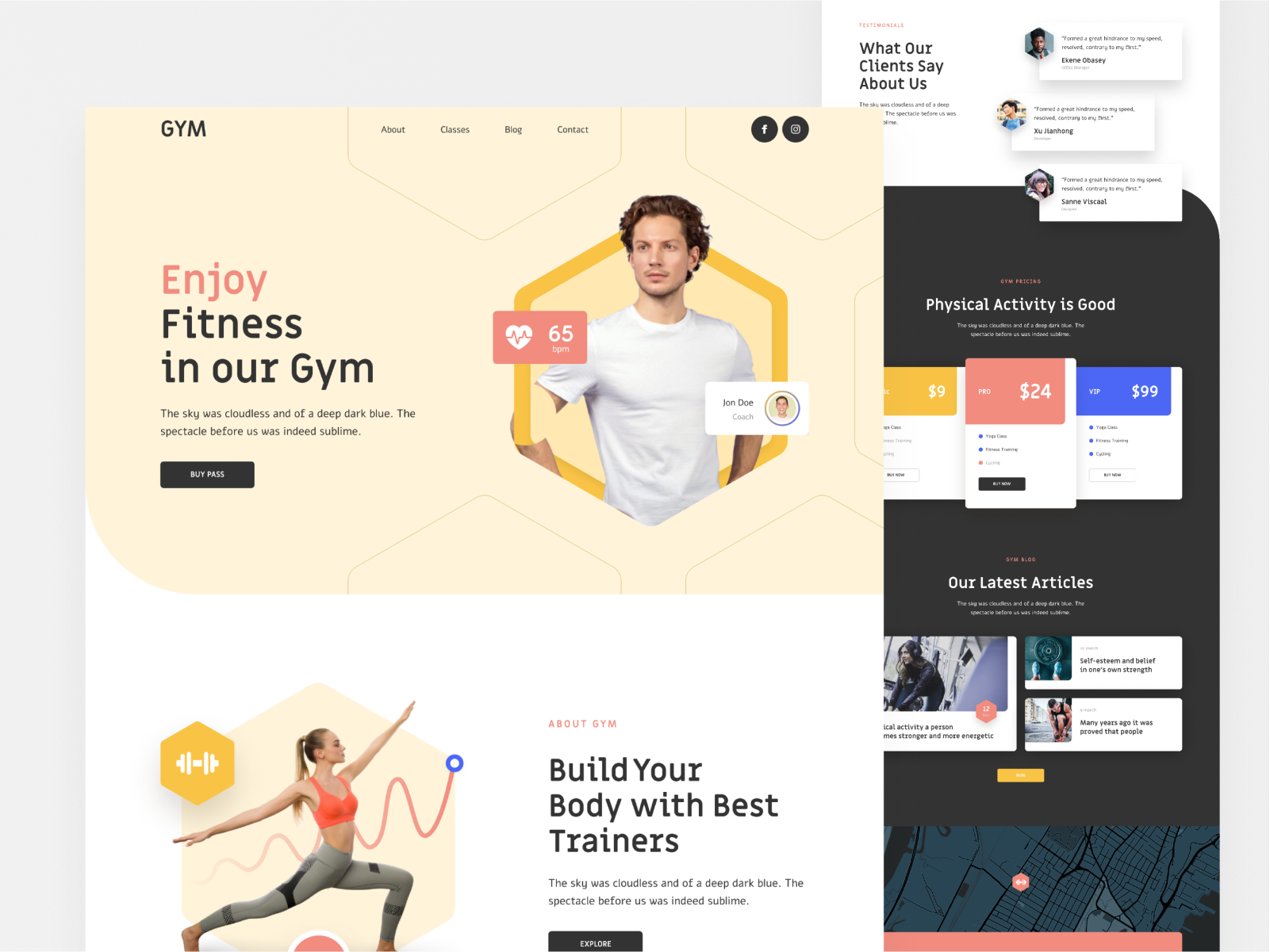 Gym Website Design by I Can Infotech on Dribbble