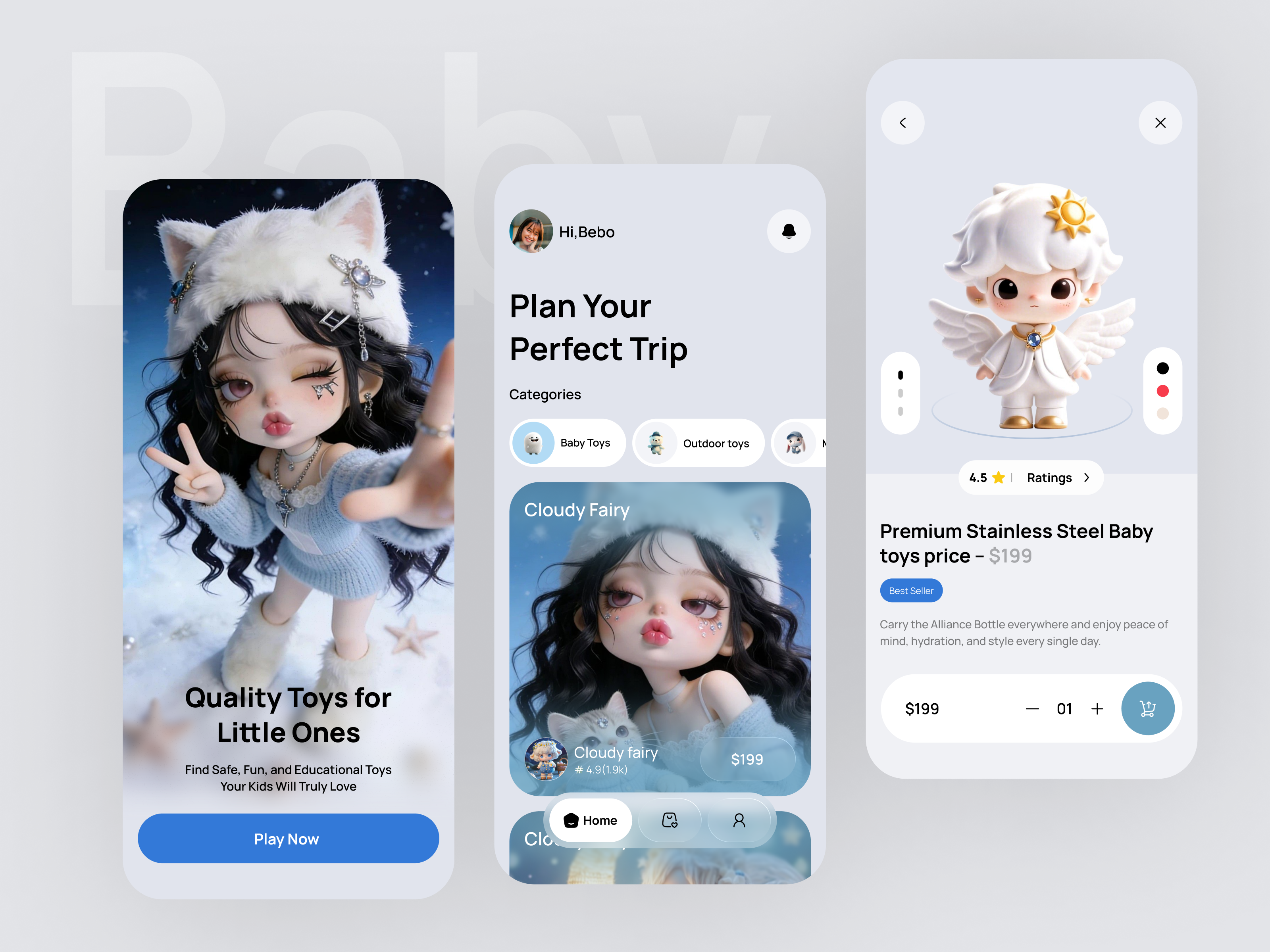 Baby Toys Shopping App Design baby app baby game ecommerce app kids app kids shopping kids toys mobile app shopping app toy app toy store ui ux design web