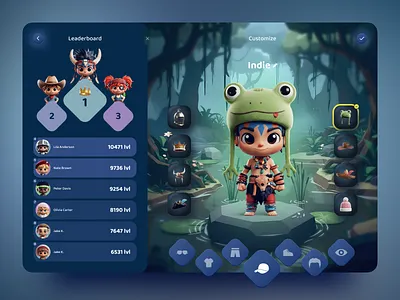 Gamified Dashboard UI - Avatar System & Leaderboard app ui avatar design dashboard ui design system desktop app digital product game ui gamification interaction design leaderboard product design saas design startup design tablet design ui inspiration ui ux design user engagement user interface ux design web app