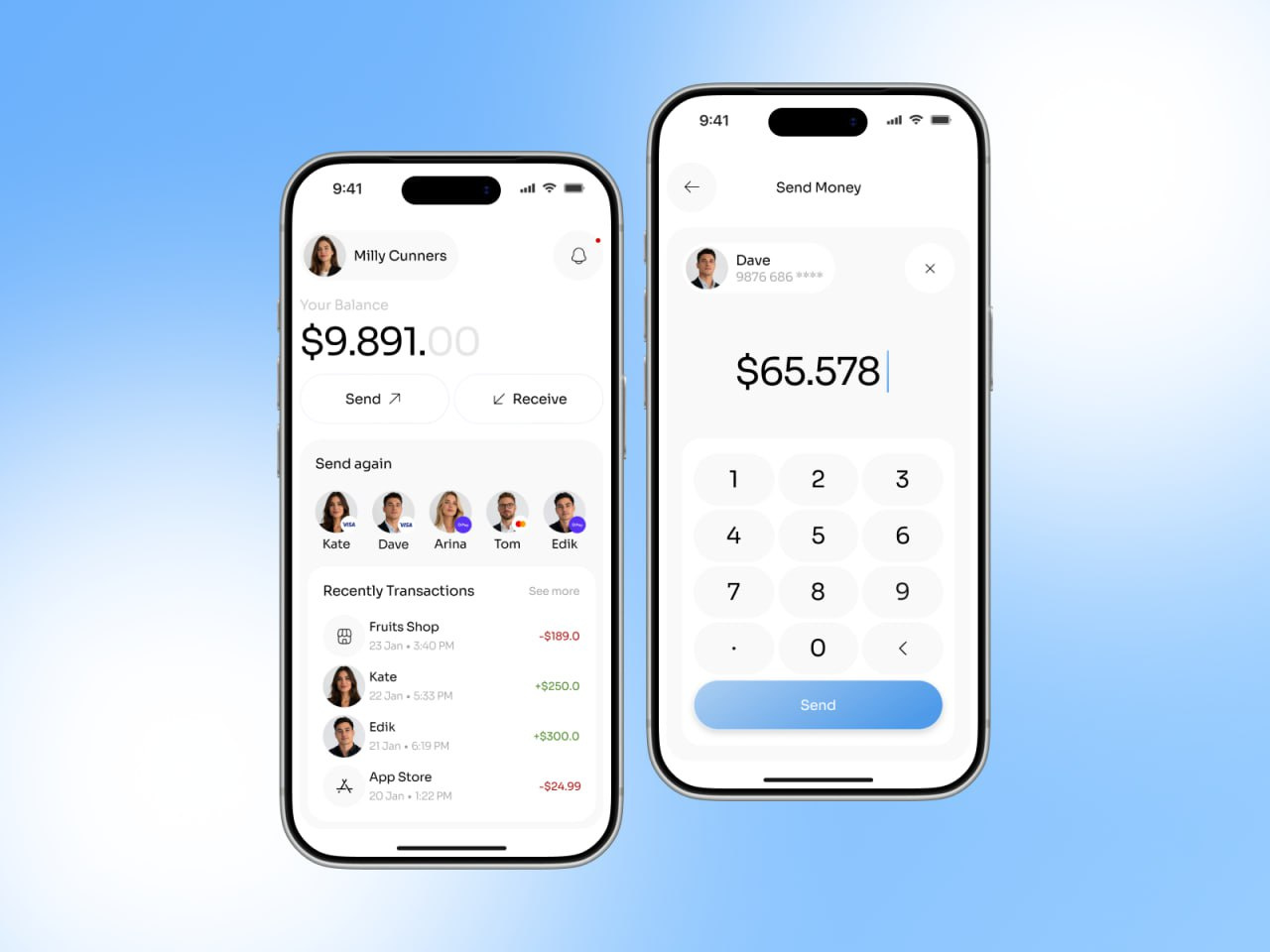 App design for banking platform