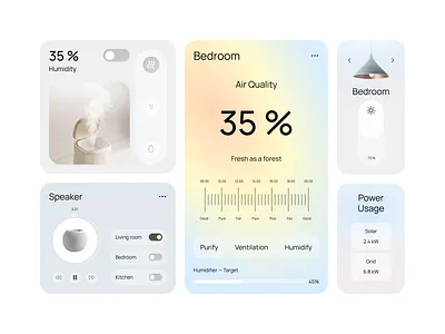 Smart Home Dashboard — Environment & Device Control control panel dashboard design home automation interface smart home ui uiux ux web web design