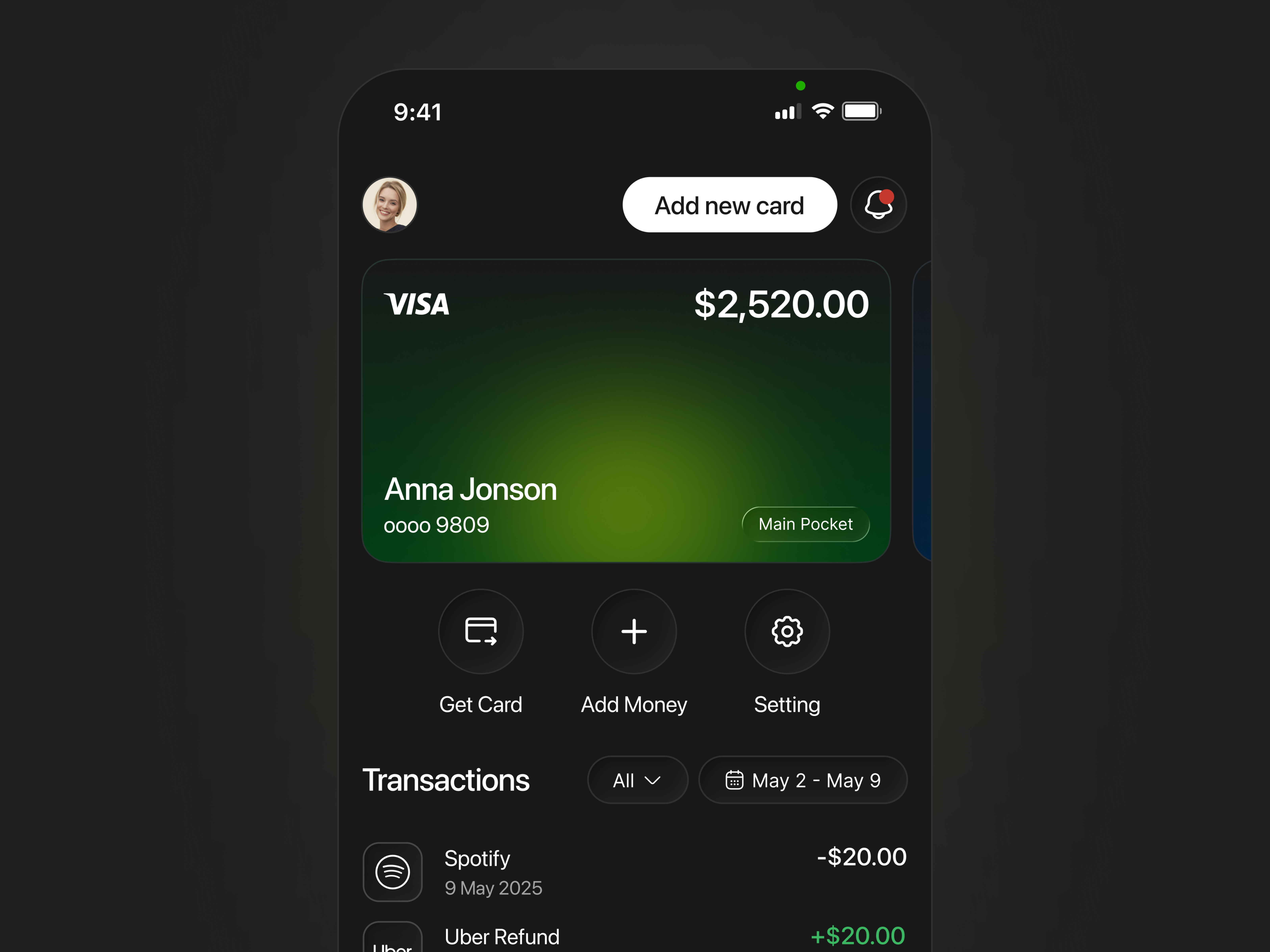 Example of UX/UI Design for Fintech Mobile App