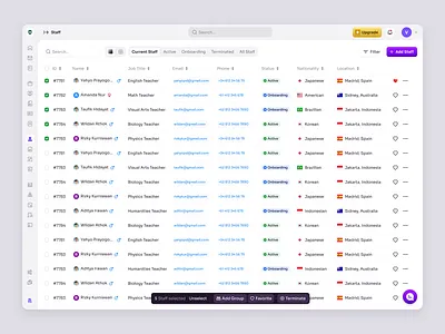 RecruitSmart — Staff Management for School HR Platform candidate dashboard education employee hr management hr system hrd hrm hrms job product design saas school staff management teacher ui ux web app