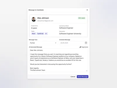 UX/UI Design for AI-Driven Talent Matching Platform ai aiproduct artificialintelligence b2b dashboard hiring hr hrtech interface moderndesign productdesign recruitment saas talent talentmatching ui uidesign ux uxdesign webapp