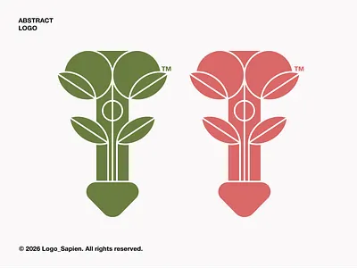 ABSTRACTO HOT NATURE LOGO 2026 branding design forest graphic design green leaf logo minimal logo sexy logo